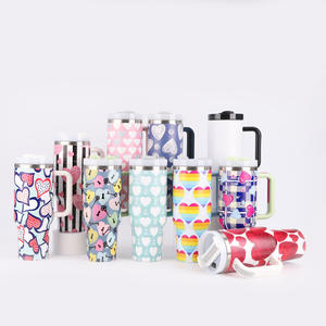 2025 Venta caliente de dibujos animados de acero inoxidable taza aislada taza de agua 40oz con asa y paja Ice King Cup - Product Image 1