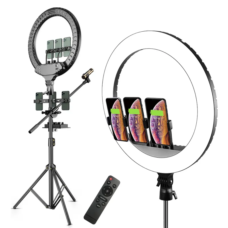 Anillo de luz Led Profesional para fotografía, 18 pulgadas, 45cm, 45w, 3000-6000K, maquillaje, retransmisión en vivo, lámpara de relleno