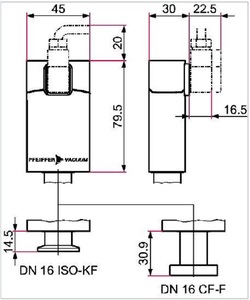 Vacuometro capacitivo Pfeiffer <span class=keywords><strong>Pirani</strong></span> ad alta precisione (2% di accuratezza) con ampia gamma, flangia ISO-KF, strumento manuale e sensori capacitivi per vuoto - Product Image 3