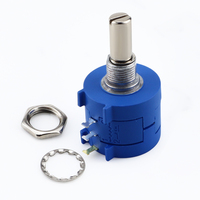 Potentiomètre bobiné multitour 3590S-2 502L 103L 104L 1K2K5K10K100K Ohm 6.35mm Handle Hole Motor Electronic Components