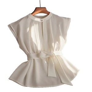 <span class=keywords><strong>Camicia</strong></span> Elegante Senza Polsini con Cintura, Stile Classico Europeo e Americano, Abbigliamento Femminile Transfrontaliero - Product Image 5