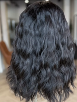 Perruque juive 100% cheveux naturels, à nœuds simples, nouée à la main, avec dessus en dentelle, couleur noir naturel, invisible et confortable pour les femmes souffrant de perte de cheveux, pour usage quotidien