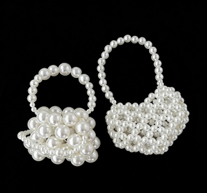 Tas tangan mutiara anak perempuan, kantung unik kecil dengan penutup kancing gaya Barat semua-cocok - Product Image 1