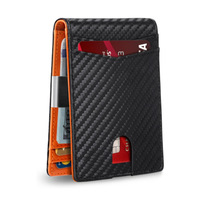 Portefeuille Homme Court en PU Ultra-Mince, Pliant en Deux, Anti-RFID, Motif Billet de Dollar Américain, Bestseller Transfrontalier