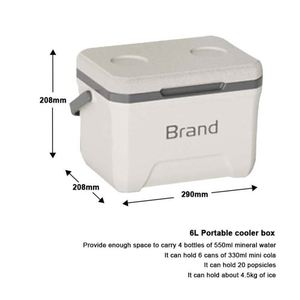 High Quality Portable Waterproof Thermal Insulated <b>Cooler</b> <b>Box</b> Custom Logo 6L Small Capacity <b>Cooler</b> <b>Box</b> - Product Image 2