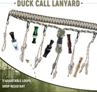 Appel de canard Yongxiang avec cordon, haut-parleur intégré de 35 W, amovible, tressé à la main, camouflage, paracorde 550LB, nylon véritable de qualité supérieure, appels de chasse