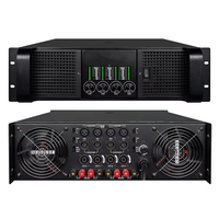 Amplificador de Potencia Rayco PW4X1100 de 4 Canales y 1100W, Clase H, 3U, Lineal, Digital, Estéreo, Metálico, Ecológico, Chino, 8 Ohmios, Sonido Envolvente