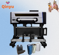 Nouvelle imprimante d'autocollants UV DTF entièrement automatique Qinyu 42 cm, machine d'impression numérique à transfert par enveloppement de rouleaux avec godets d'encre, 3,5 m²/h