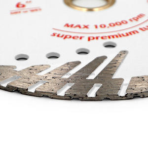 <span class=keywords><strong>Lame</strong></span> de <span class=keywords><strong>scie</strong></span> turbo diamantée de 6 pouces 150mm à séchage humide en gros avec segment latéral d'aile triangulaire pour la coupe profonde dans la pierre de marbre de granit - Product Image 4
