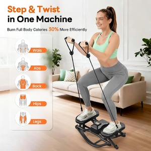 Steppeur à bascule latérale haute capacité pour entraînement des jambes et des fessiers à domicile <span class=keywords><strong>avec</strong></span> bandes de résistance <span class=keywords><strong>élastique</strong></span>s - Product Image 3
