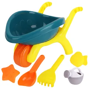 HY Toys new children's engineering car beach toy set summer play bucket dredging shovel cart