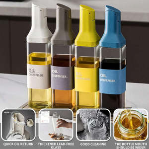 LOVFE Multifonction Home Cooking Oil Glass 2 in 1 500ml Oil Mister Vinegar Dispenser Bottle Olive Oil for Kitchen Cooking - Product Image 6