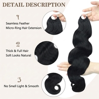 FH Double Drawn Body Wave Miracle Knot Crochet Human Hair Color Ring X Feathering Tip Braids Human Hair Crochet