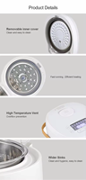 Harga Pabrik Smart LCD Touch Display Electric Cooker Deluxe Low Sugar Low Carb Multifunction Rice Cooker