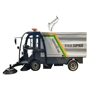 SBN-DS2200AW Industrial Large Size Big 4 Wheels Floor Sweeper Totally Enclosed Cab Floor Cleaner With Fog Cannon