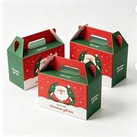 Boîte cadeau de boissons de Noël de haute qualité, écologique, pour jus, soda, bière, avec poignée