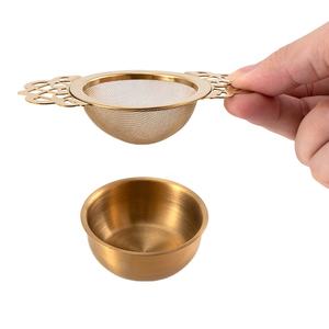 Filtro de té de malla fina de acero inoxidable 304 con forma de encaje creativo Filtro de té simple tetera separada - Product Image 5