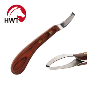 Coltello Professionale per Zoccoli Ovale in Acciaio Inossidabile con Manico in Legno, Tagliazoccoli Circolare per la <span class=keywords><strong>Cura</strong></span> degli Zoccoli dei Cavalli - Product Image 1