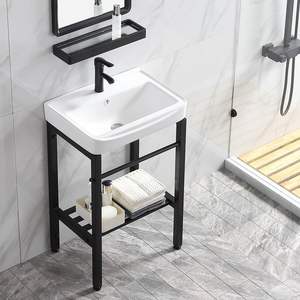 Artículos sanitarios de cerámica blancos modernos de lujo, lavabo de Pedestal de montaje superior bajo montaje, lavabo de pelo para baño, baño de Hospital - Product Image 5