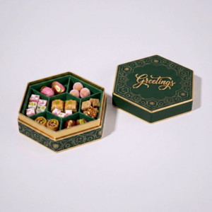 Caja de Regalo de Chocolate Musulmán con Forma Irregular de Alta Gama, Embalaje de Papel Personalizado, Decoración para Ramadán con Inserto - Product Image 3