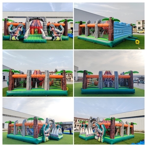 Castillo Inflable de PVC con Tobogán y Zona de Saltos, Temática Jurassic Park, Certificado CE, para <span class=keywords><strong>Alquiler</strong></span> en Eventos - Product Image 6