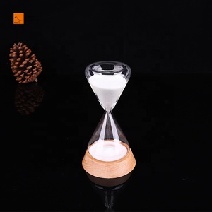Đồng Hồ Cát Thời Gian 1/3/15/20/30 Phút, Đồng Hồ Cát Thủy Tinh Tùy Chỉnh, Có Đế Bằng Gỗ - Product Image 2