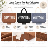 Sac fourre-tout en toile premium surdimensionné, personnalisé, brun, noir, gris, avec poignée renforcée, style minimaliste