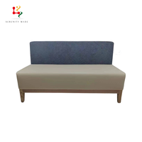 Banquette longue moderne en cuir rétro à dossier haut, personnalisable, pour restaurant, hôtel, café