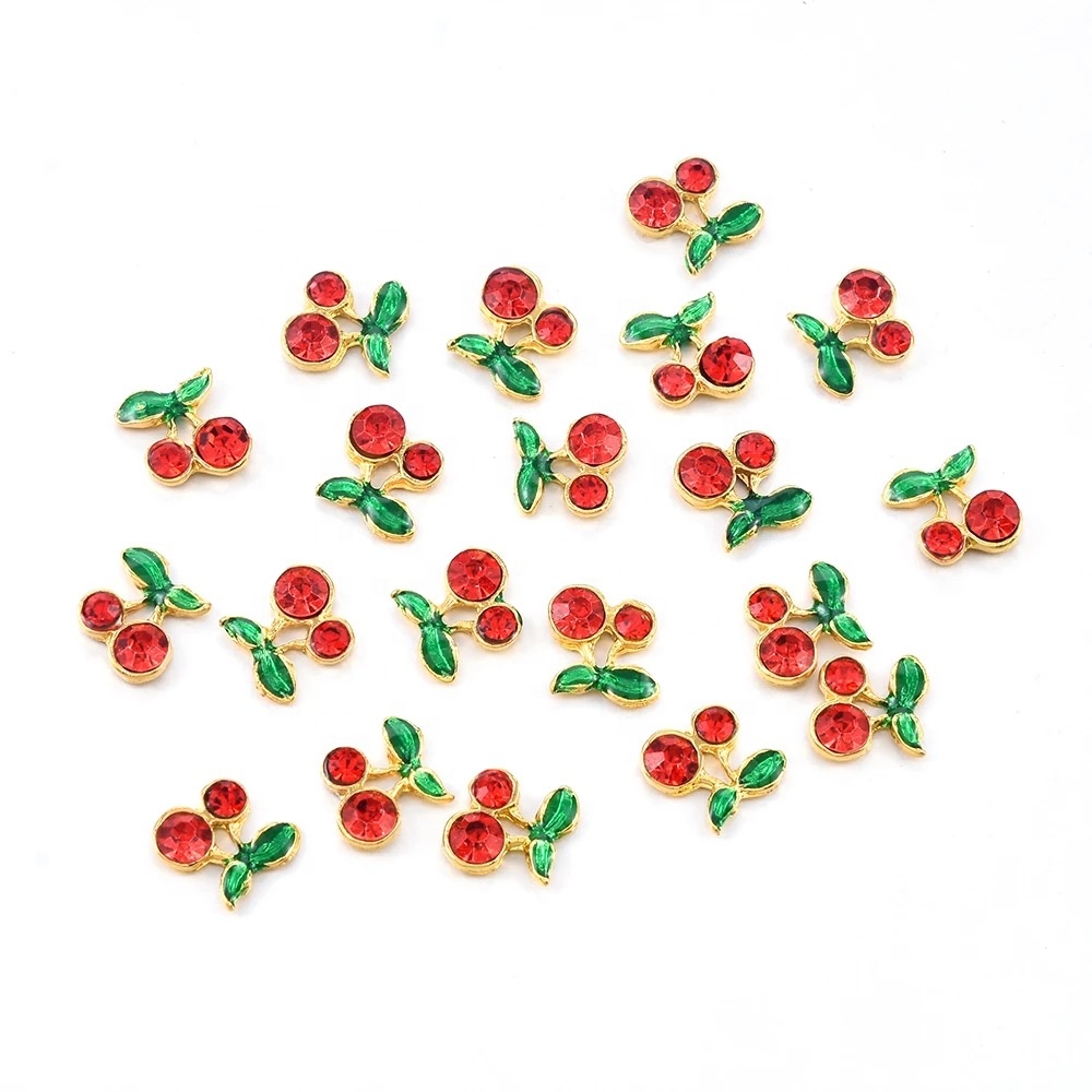 Лидер продаж, сплав, вишневые аксессуары для ногтей, 3D украшения для ногтей, подвески для ногтей