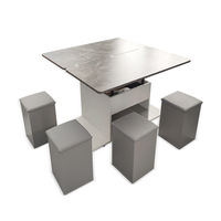 Table à manger basse pliante réglable multifonctionnelle deux en un de style haut de gamme pour petits meubles de salon pour appartements