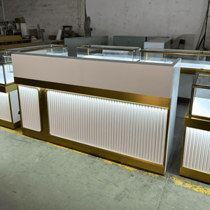Custom moderno centro commerciale chiosco orologi negozio di perle mobili decorazione gioielli vetrina bancone armadietto per gioielleria in oro negozio - Product Image 6