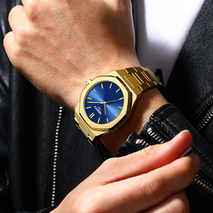 Reloj de Cuarzo de Lujo para Hombre con Forma de Diamante Dorado - Movimiento Importado de Alta Gama, Reloj de Pulsera Minimalista de Primera Calidad - Product Image 3