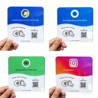 Carte intelligente RFID NFC durable en acrylique/PVC avec puces NFC 215/216/213 13,56 MHz pour l'adhésion et le partage d'URL sur les réseaux sociaux