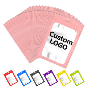 Guandu gravür baskılı mat Mylar açılıp kapanabilir çanta temizle pencere kokusu geçirmez buzlu fermuar gıda depolama Pet konserve gıda - Product Image 1