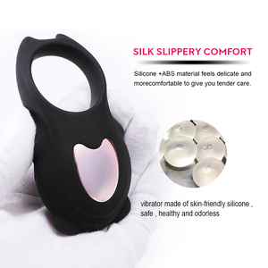 Top Seller Vibrator cincin Penis silikon dengan pengisi daya USB 10 Kecepatan + 7 jenis lampu + cincin Penis RCT nirkabel waktu senyap - Product Image 2