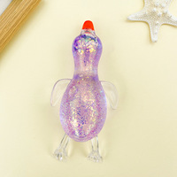Jouet anti-stress en forme de canard pailleté, à récupération lente, en TPR souple, pour soulager l'anxiété des enfants, des étudiants et des adultes