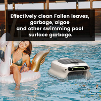 Robot nettoyeur de piscine automatique rechargeable YUNDA, aspirateur flottant pour piscine, skimmer de nettoyage de piscine