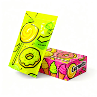 Ensemble de boîtes en papier et de sacs en mylar imprimés sur mesure avec fermeture éclair, design résistant à l'humidité pour biscuits, chewing-gums, céréales et en-cas