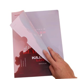 Pochettes de classement transparentes en plastique PP en forme de L, ouverture sur le dessus et sur le côté - Product Image 2