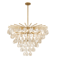 Lustre moderne à 3 niveaux en verre fumé noir, structure en acier, lustre rond pour plafond haut, escalier, salon, décoration intérieure