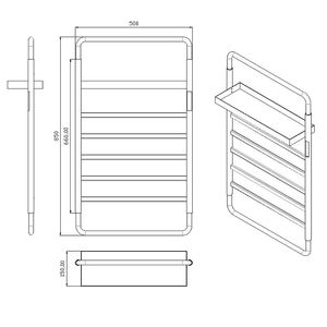<span class=keywords><strong>Panel</strong></span> grande inteligente de 110V, pared de baño caliente, <span class=keywords><strong>toallero</strong></span> eléctrico calentado, estante de escalera, calentador de Consta, oro de alta calidad, 220V - Product Image 6