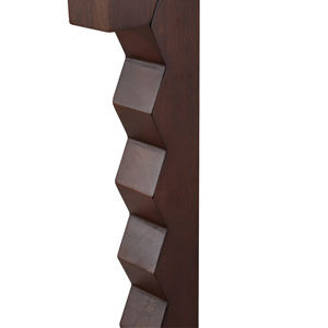French Retro <b>Style</b> Serrated Solid Wood Floor Lamp With Fabric Shade For Living Room And Study - Product Image 4