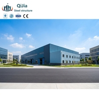 Structure en acier préfabriquée industrielle de grande envergure à haute résistance, atelier, entrepôt, acier Q355, surface galvanisée, 5 ans Qijia
