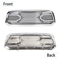 Grille avant chromée Big Horn + coque chromée avec lumière LED pour 13-18 Dodge Ram 1500