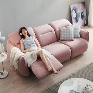 Sofá eléctrico combinado de lujo para sala de estar Chesterfield, tela de nuevo diseño con características relajantes para hoteles y villas - Product Image 3