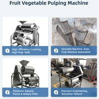 KINDING Groente Fruit Abrikoos Tomaat Kers Mango Pulp Maker Crusher 304 RVS Pomp PLC Gestuurd 1 Jaar Garantie