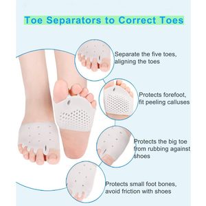 Coussinets avant-pied en silicone réutilisables de haute qualité chaussures de soulagement de la douleur des orteils semelles orteil <span class=keywords><strong>Hallux</strong></span> <span class=keywords><strong>Valgus</strong></span> correcteur - Product Image 6