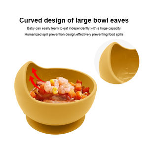 ชามซิลิโคนสำหรับ<span class=keywords><strong>เด็ก</strong></span>ปลอดภัยสำหรับใช้ในอาหาร RTS ชามให้อาหารเด็กปลอดสารพิษกันน้ำปราศจากสาร BPA - Product Image 2