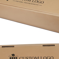 Boîtes d'emballage portables de différentes tailles en carton ondulé Kraft pour le transport de vin et de bouteilles d'eau