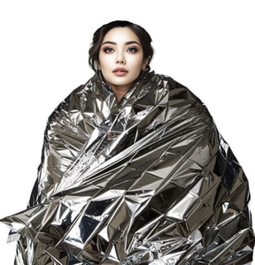 Portable Outdoor Waterproof Reflective Emergency First Aid Rescue Aluminium Foil <b>Blanket</b> Isolation Survival - Product Image 5